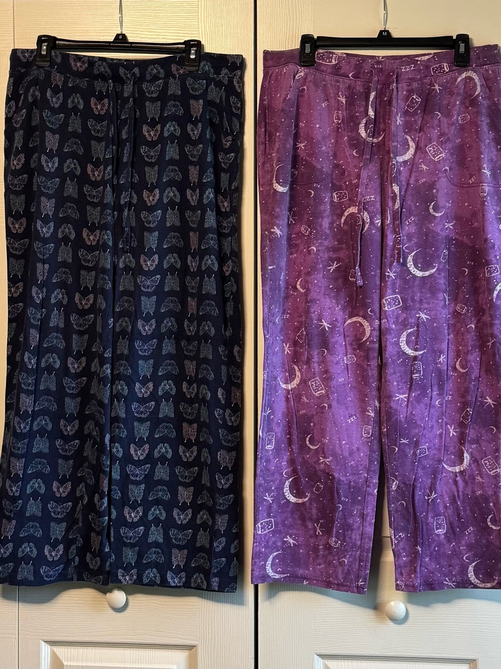 Two pair women’s pajama bottoms